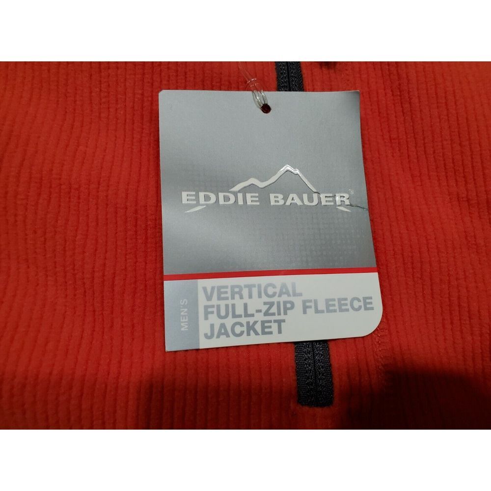 Brand New Men's Eddie Bauer Microfleece Full Zip Jacket, Large Orange - Picture 4 of 7